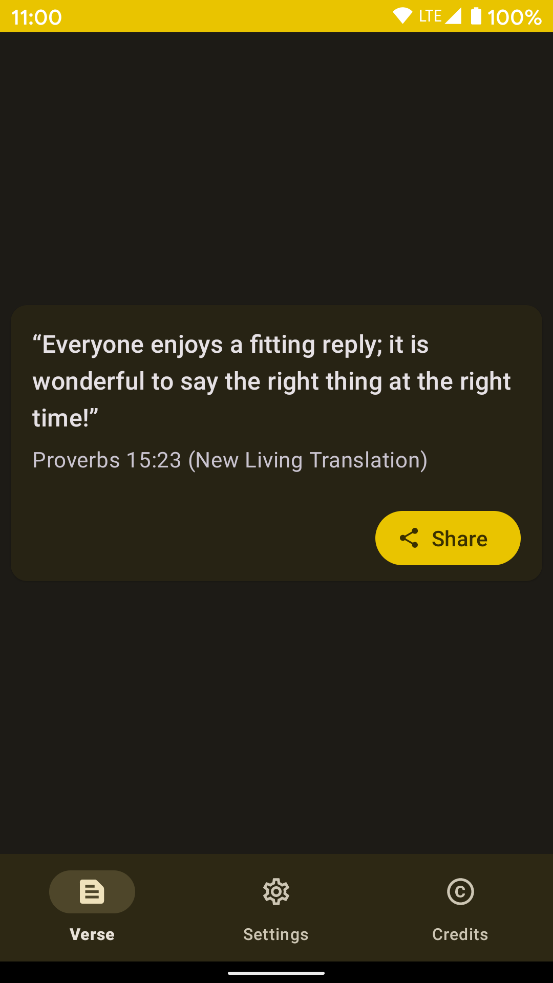 Screenshot of Bible Verse App