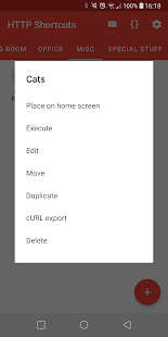 Screenshot of HTTP Request Shortcuts