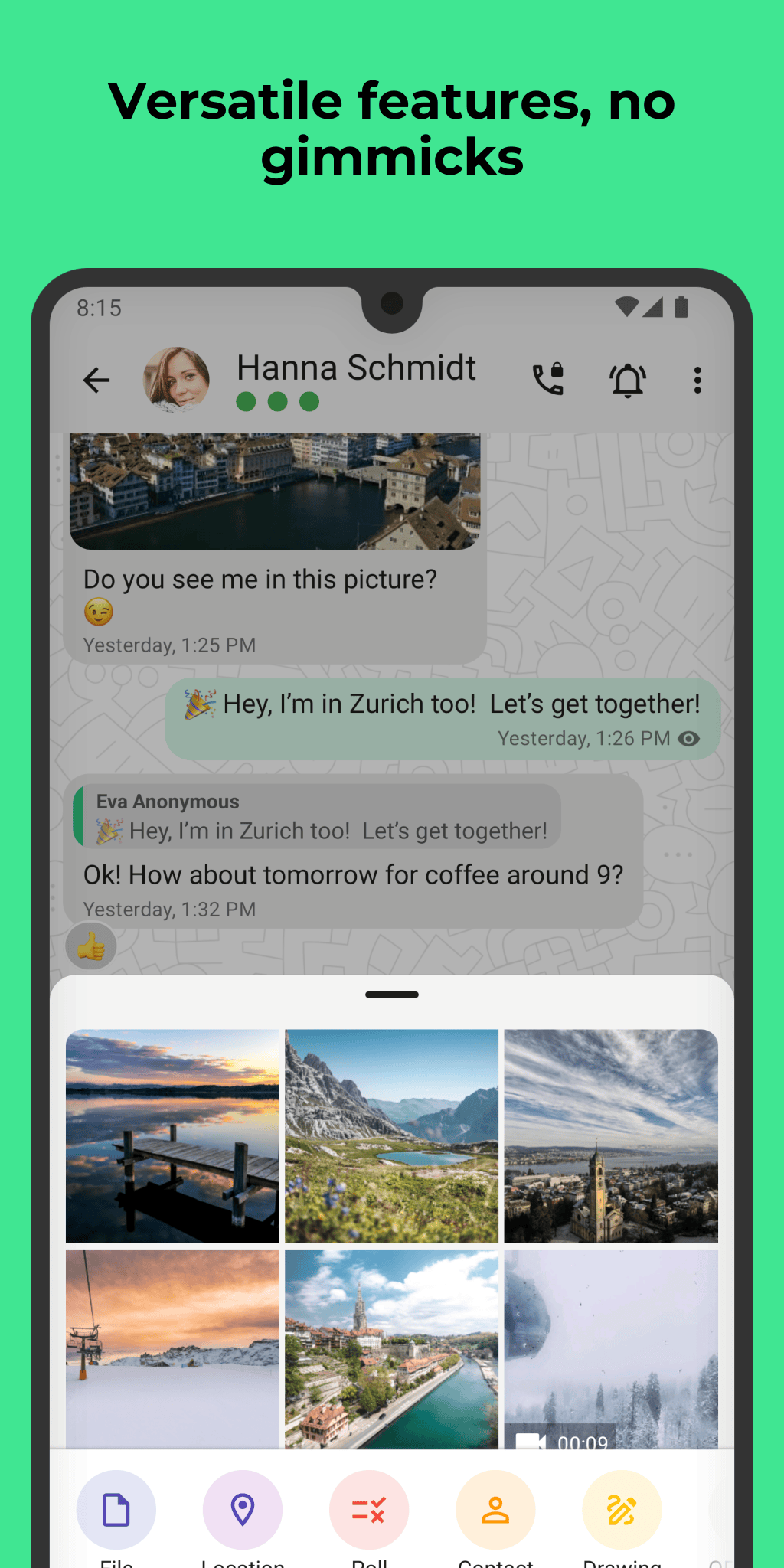 Screenshot of Threema Libre