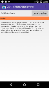 Screenshot of UART Smartwatch