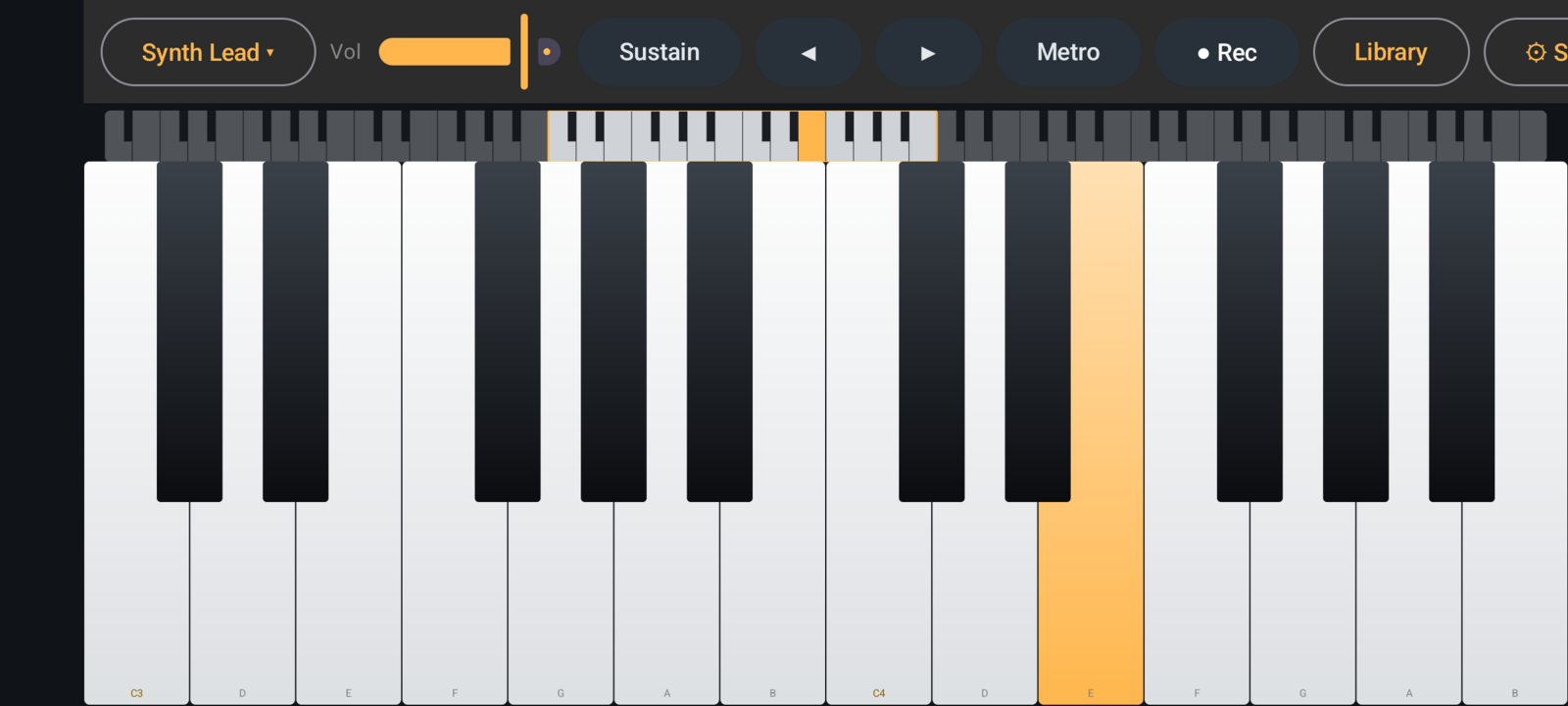 Screenshot of Sun Piano