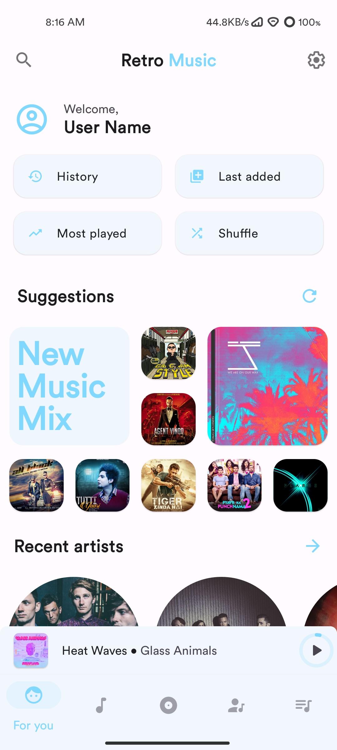 Screenshot of Retro Music