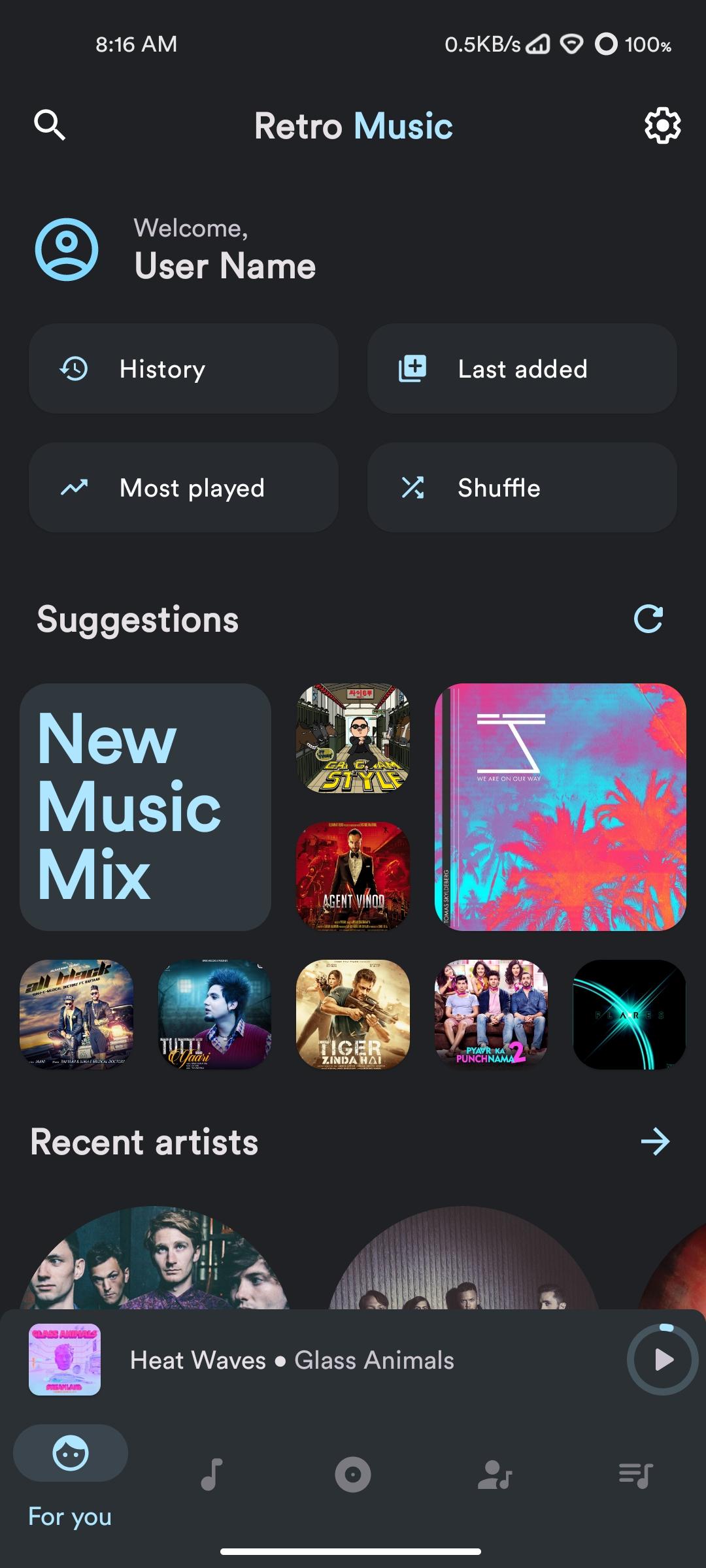 Screenshot of Retro Music