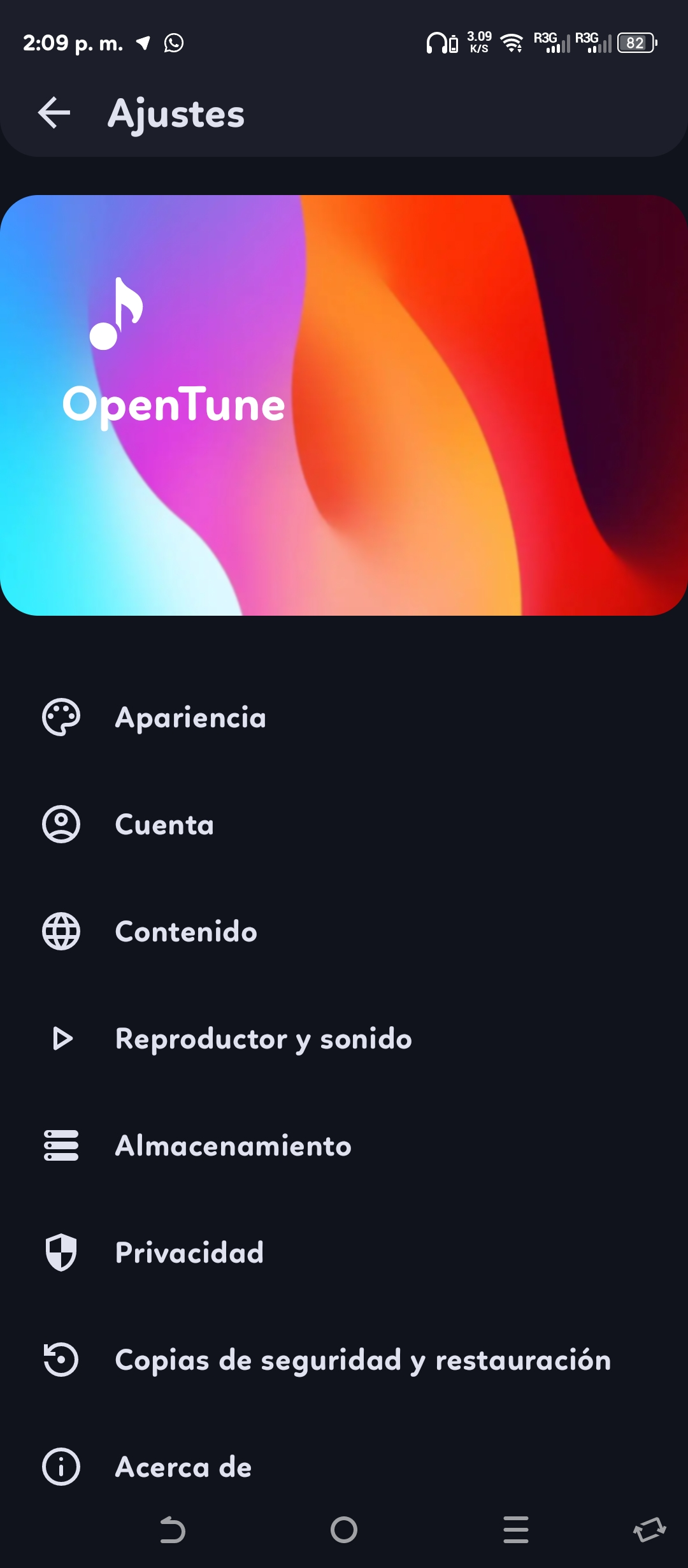 Screenshot of OpenTune