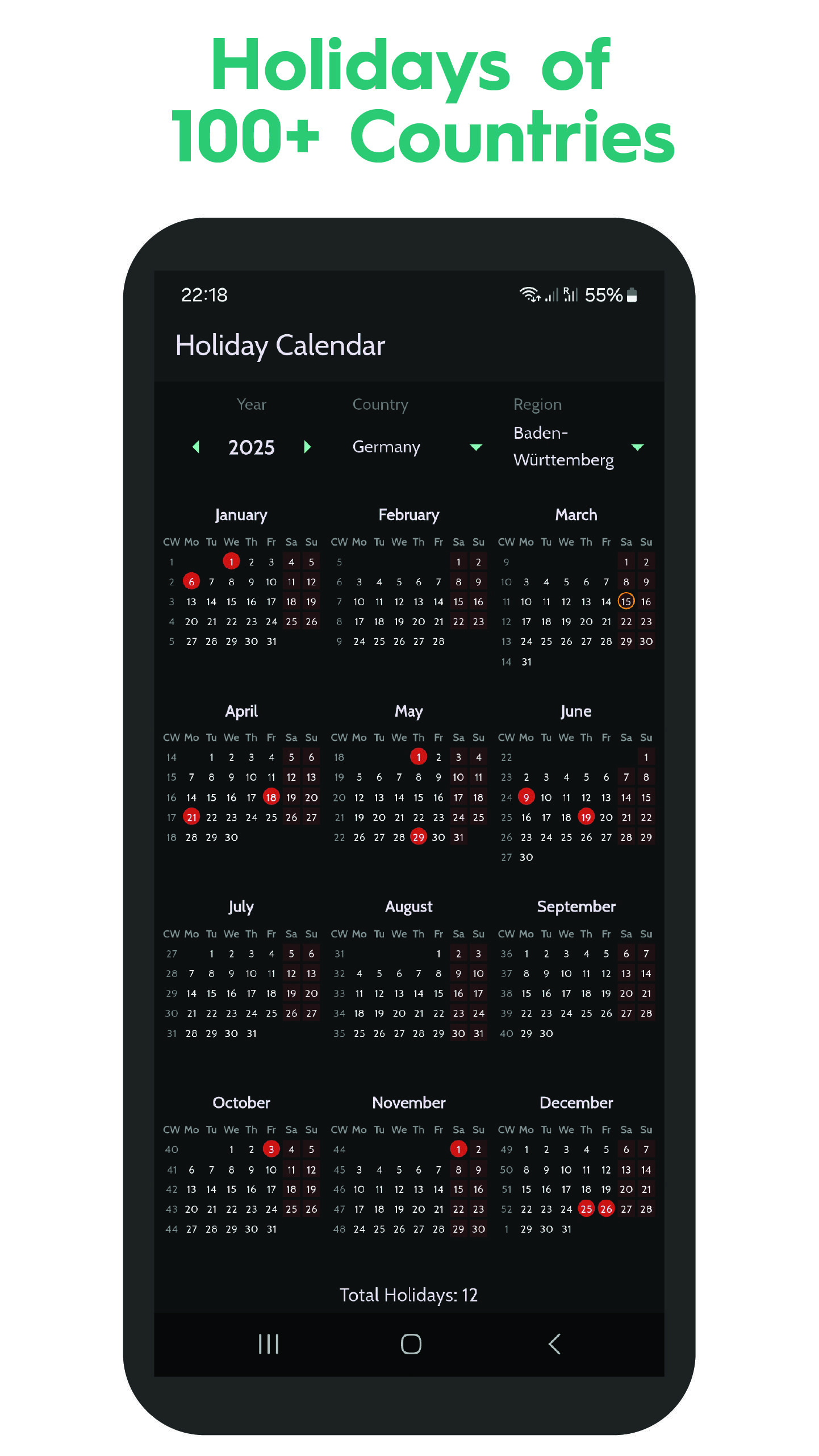 Screenshot of Holidayz