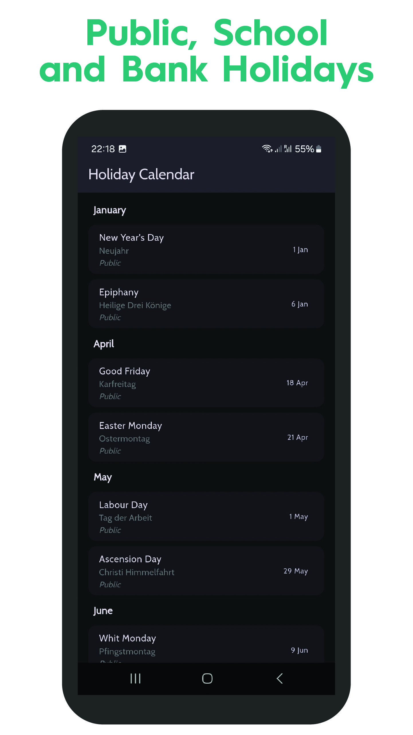 Screenshot of Holidayz