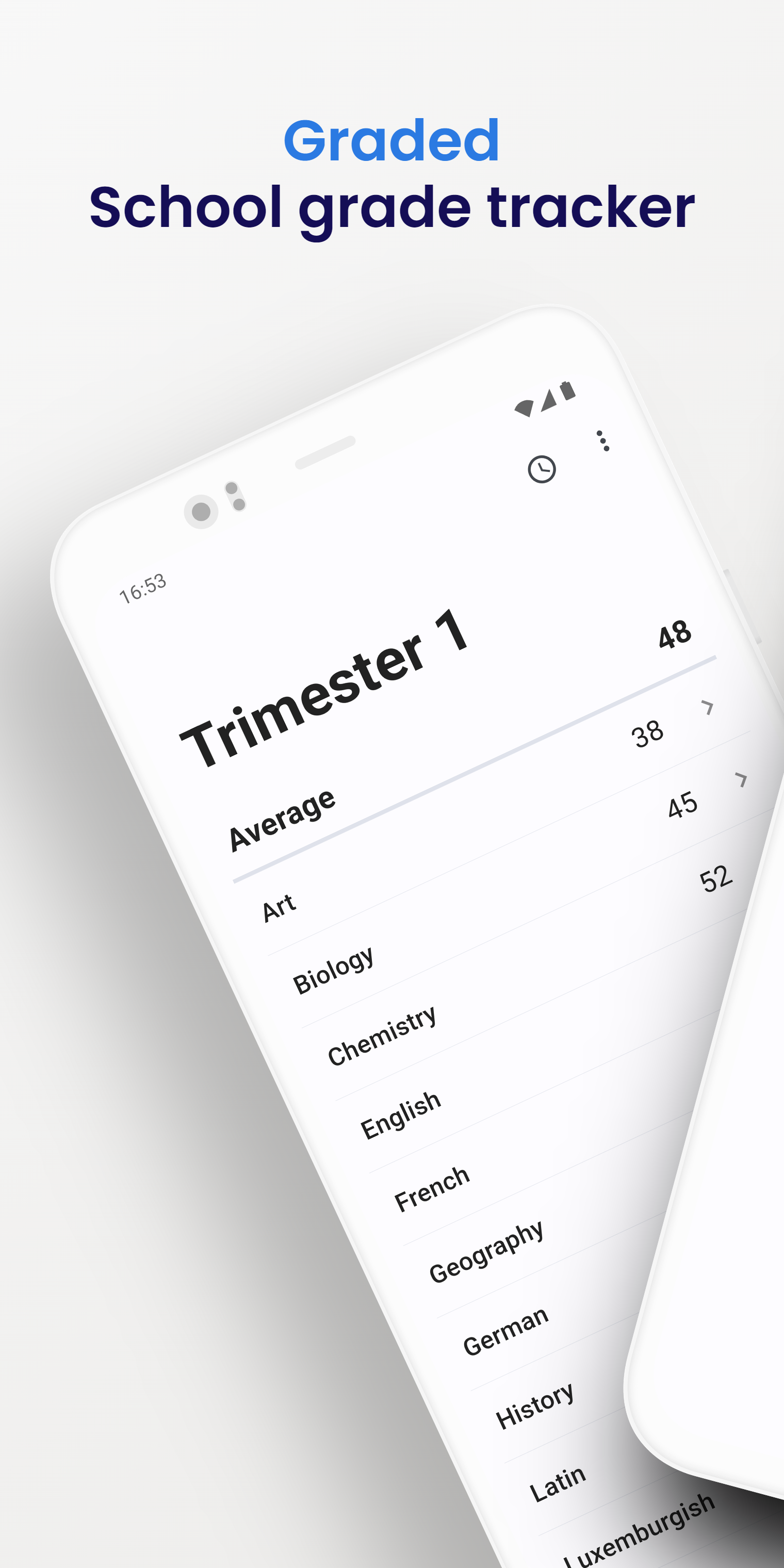 Screenshot of Graded - Grade tracker