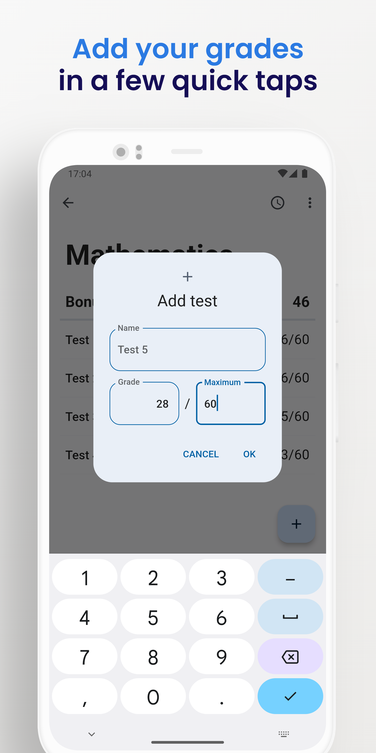 Screenshot of Graded - Grade tracker