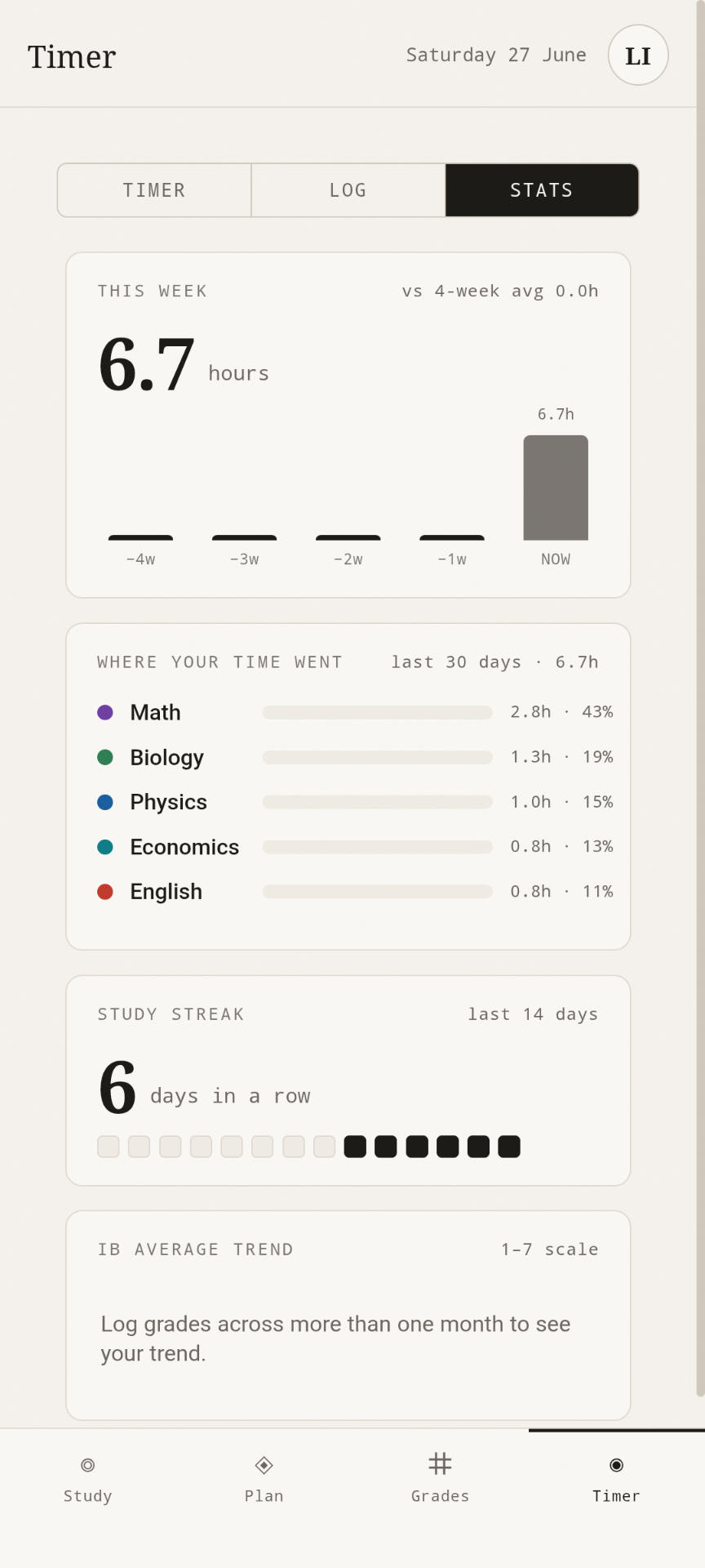 Screenshot of StudyDesk