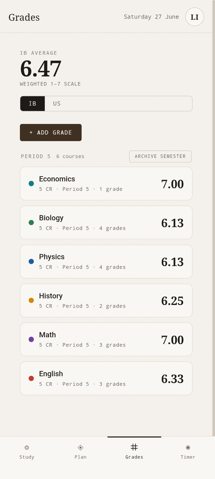 Screenshot of StudyDesk