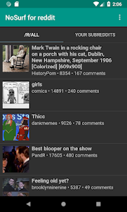 Screenshot of NoSurf for reddit