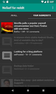 Screenshot of NoSurf for reddit