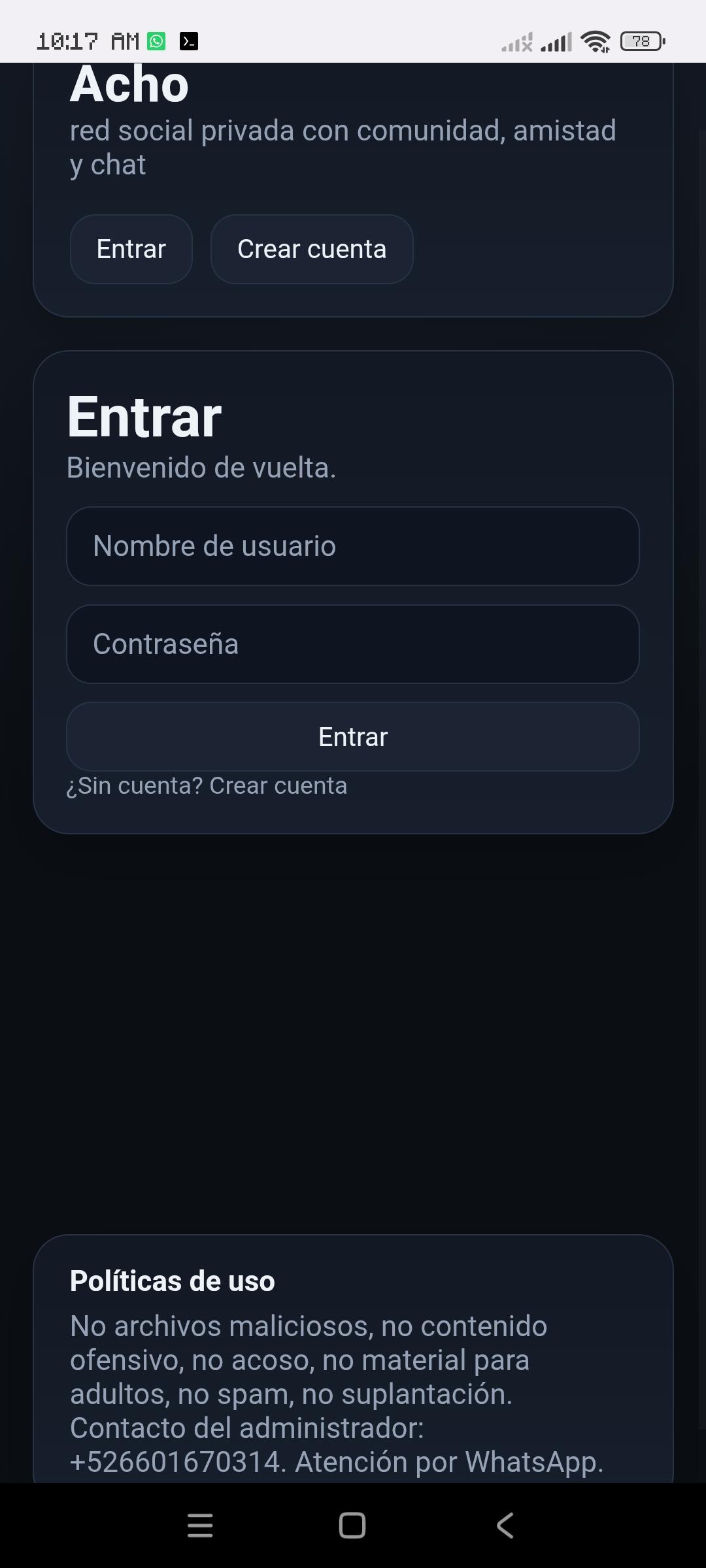 Screenshot of Acho