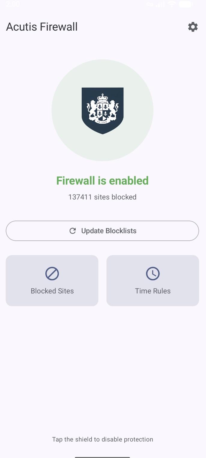 Screenshot of Acutis Firewall