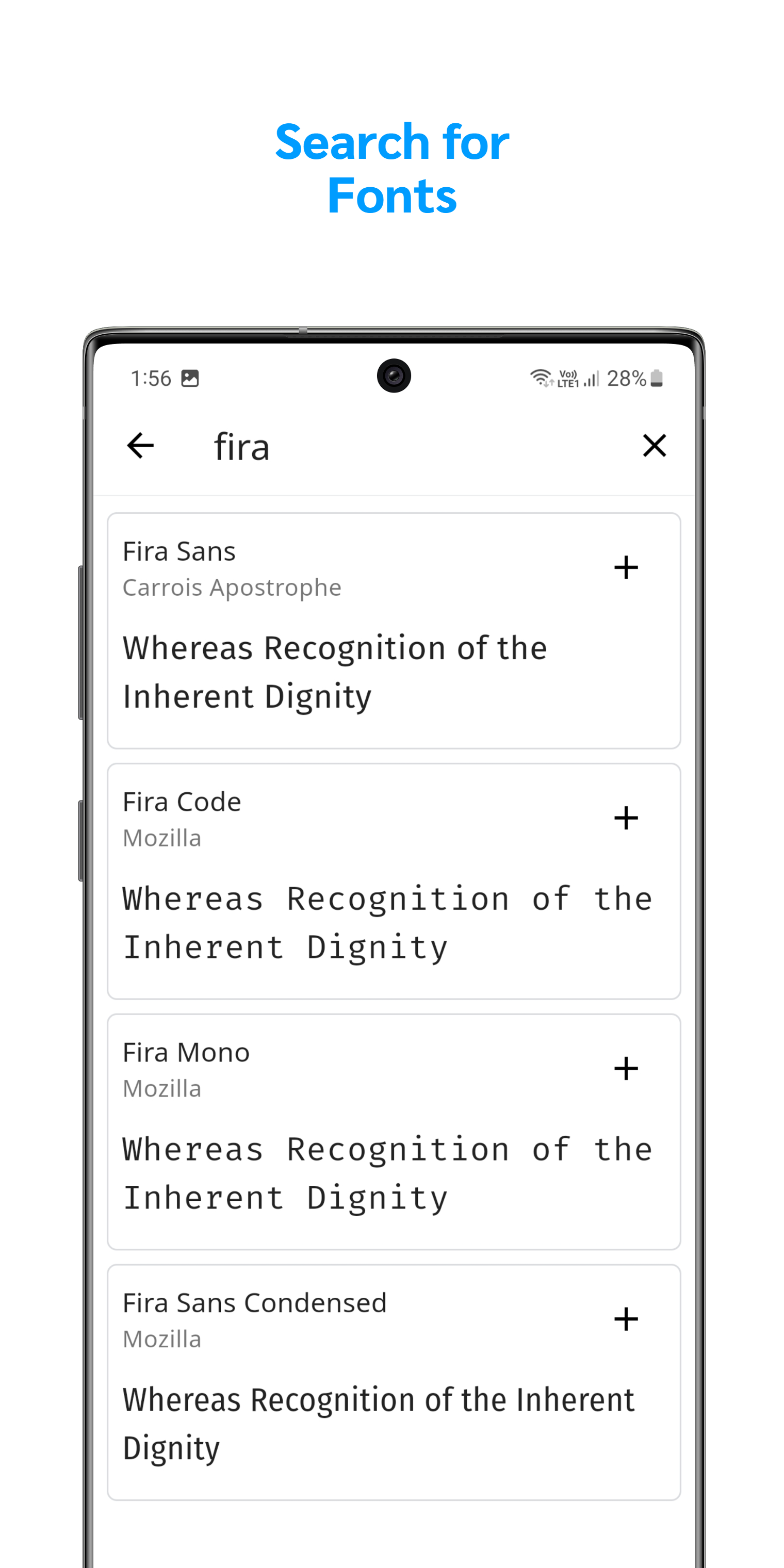 Screenshot of Font Gallery