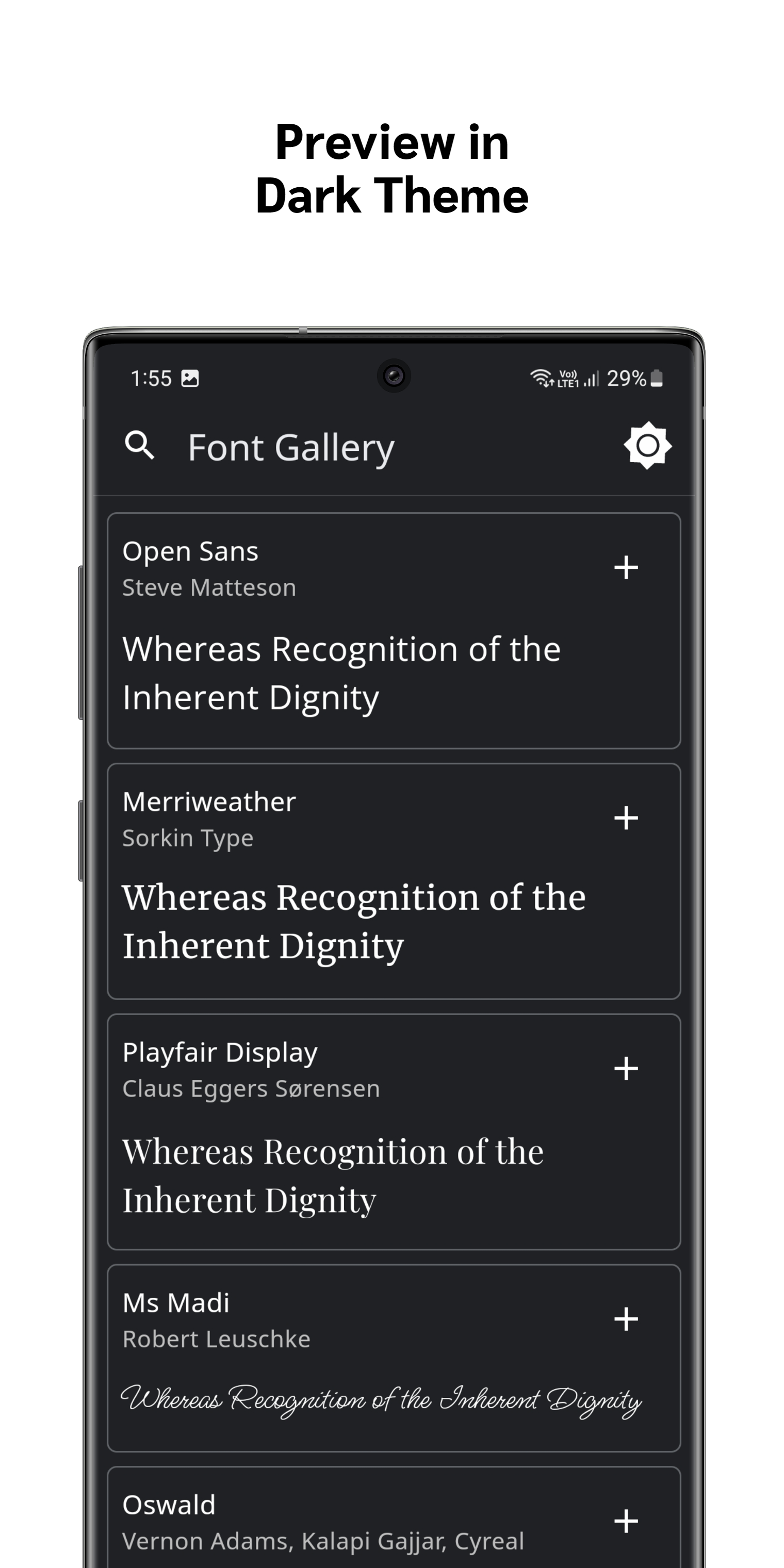 Screenshot of Font Gallery