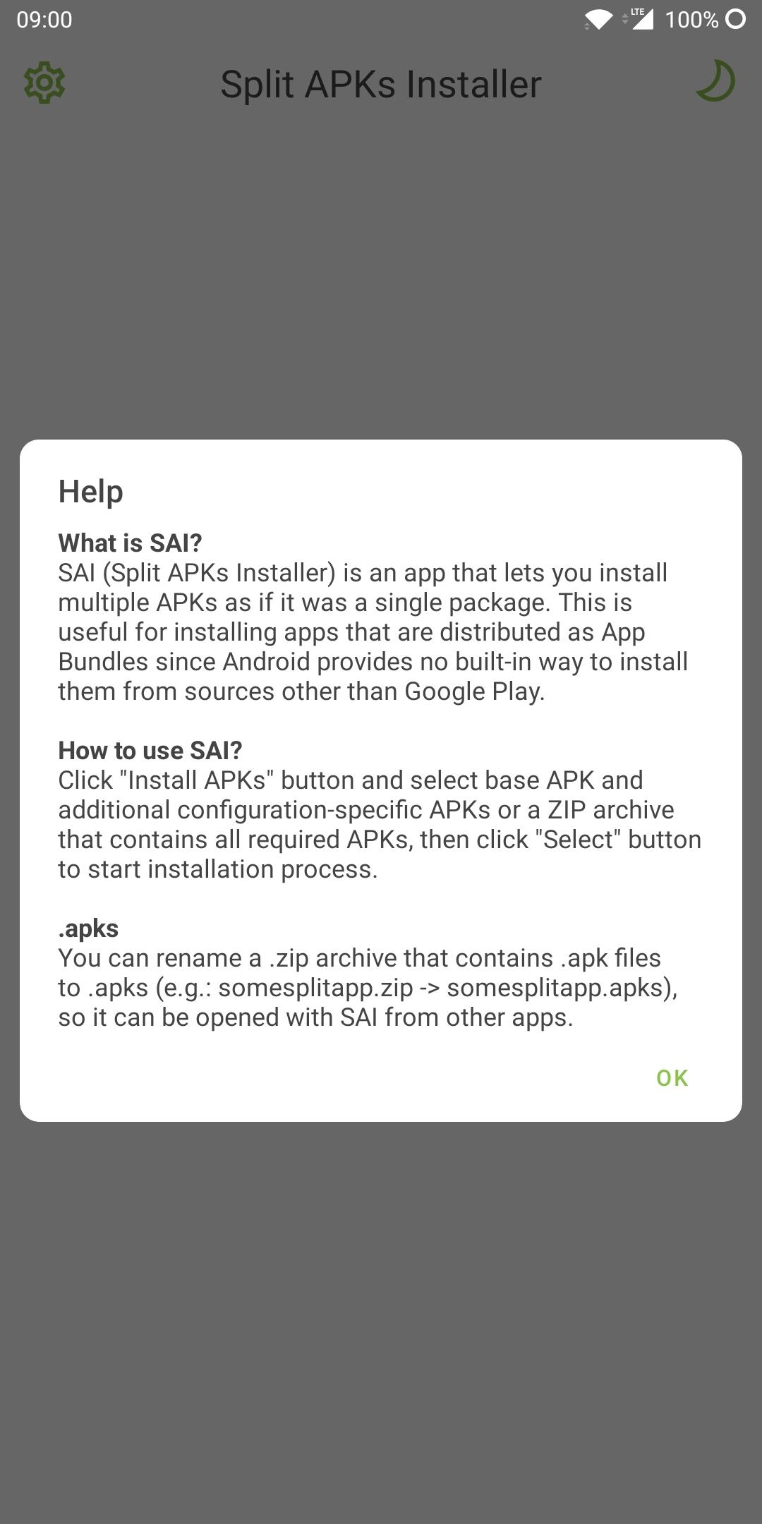 Screenshot of SAI