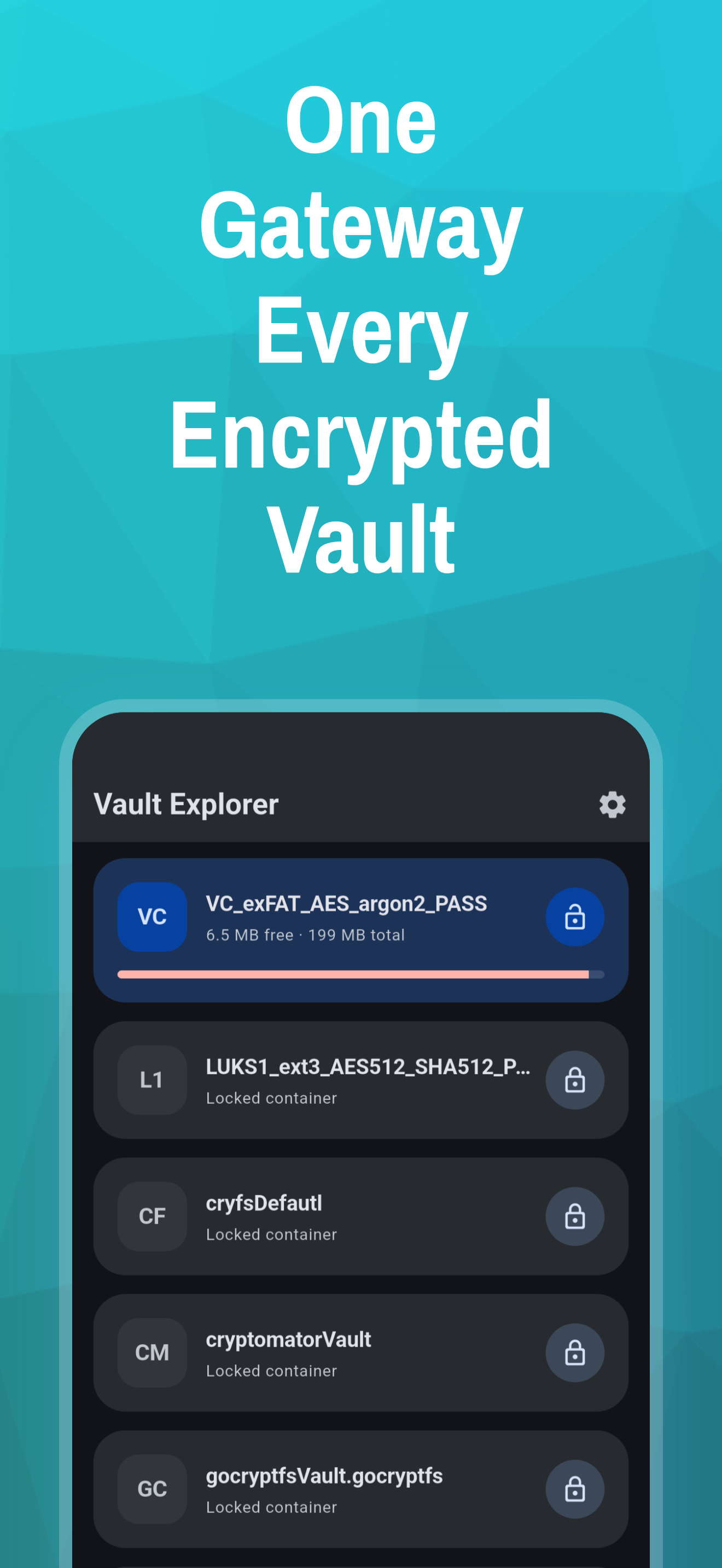 Screenshot of Vault Explorer