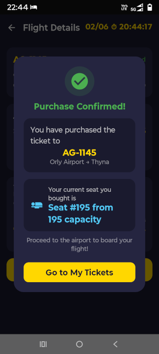Screenshot of AeroPayout