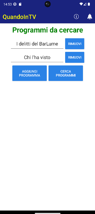 Screenshot of QuandoInTV