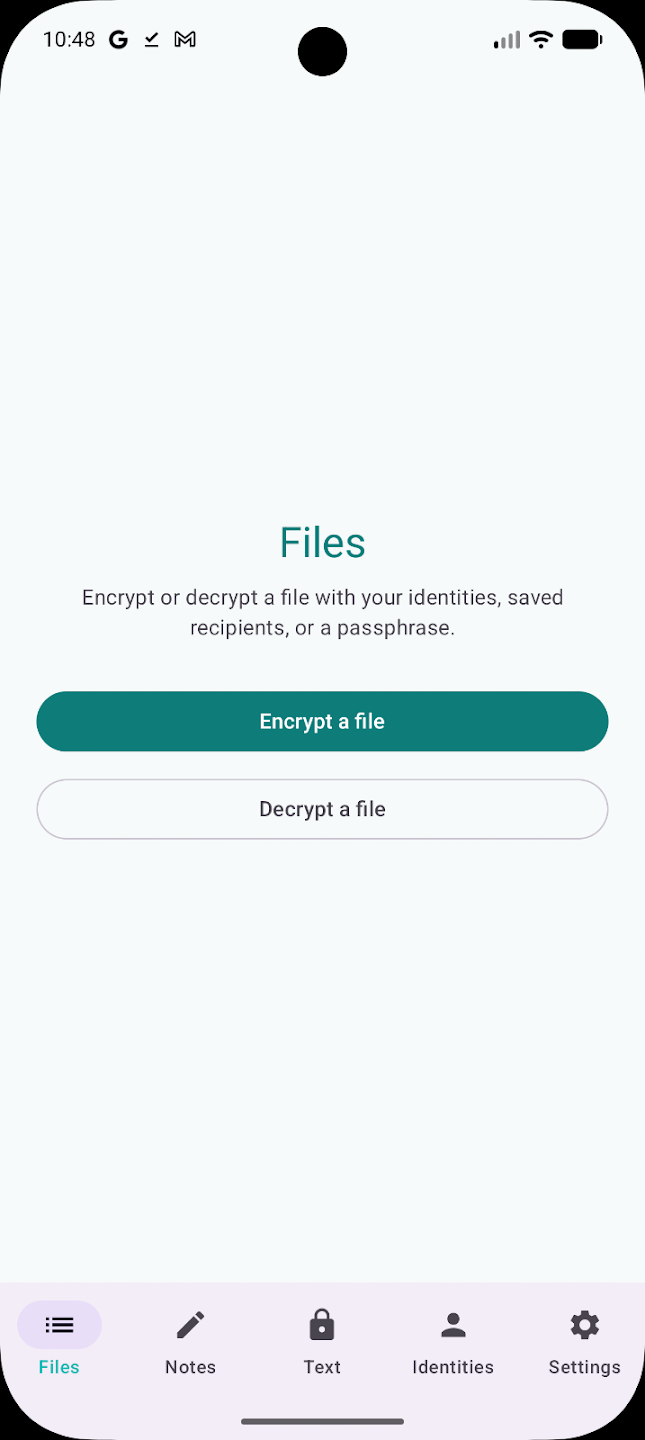 Screenshot of AgePony: Encrypt & Sign