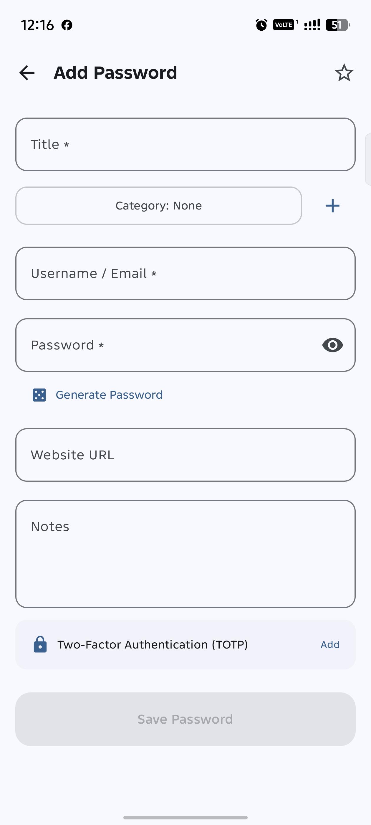 Screenshot of AIPOS Password Manager