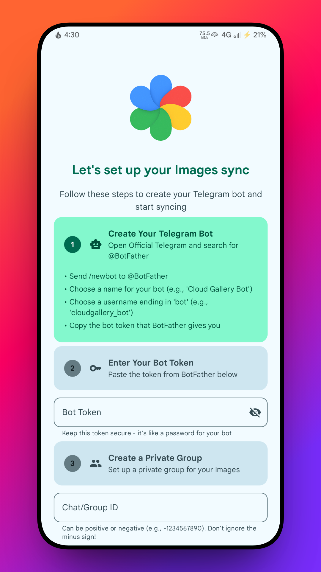 Screenshot of Chitralaya CloudGallery App