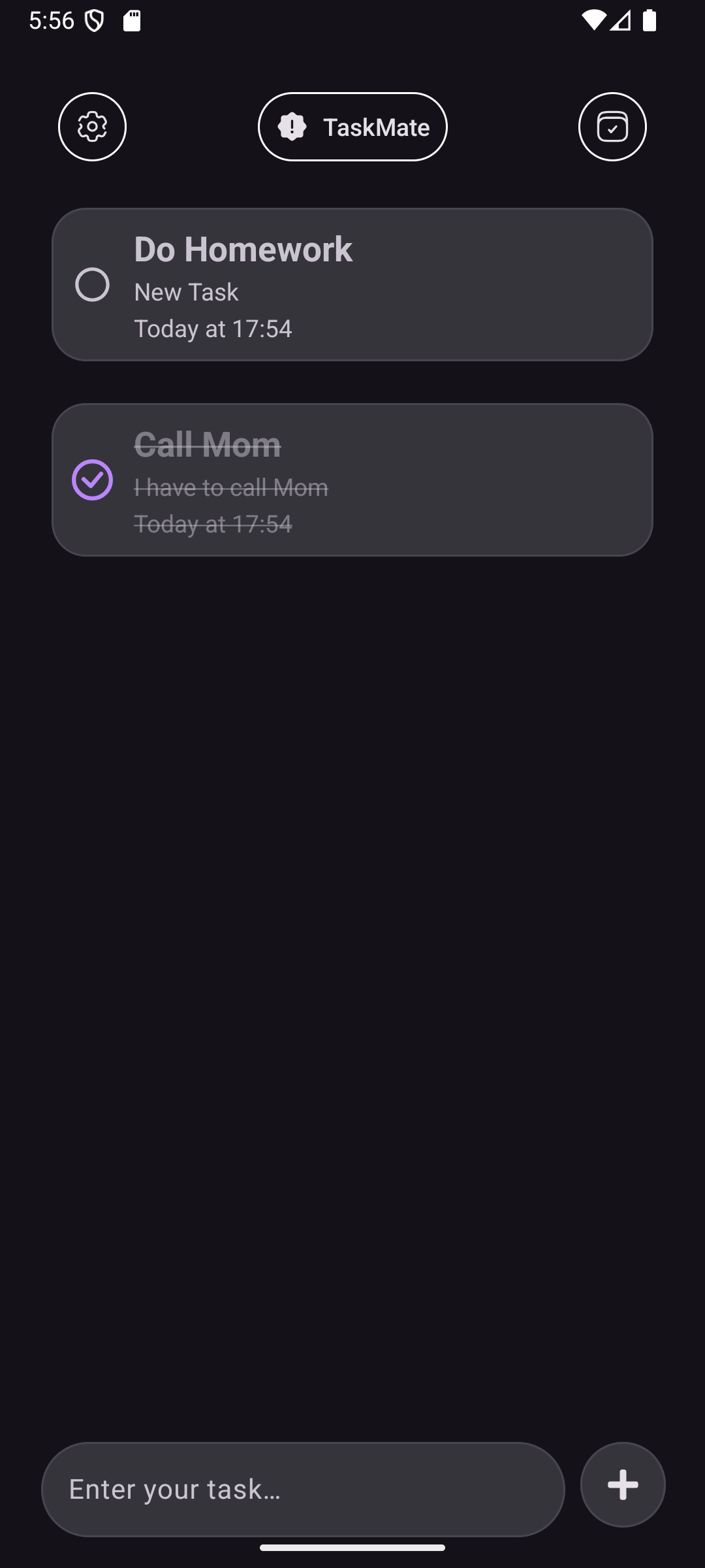 Screenshot of TaskMate - Minimal Productive Task Manager