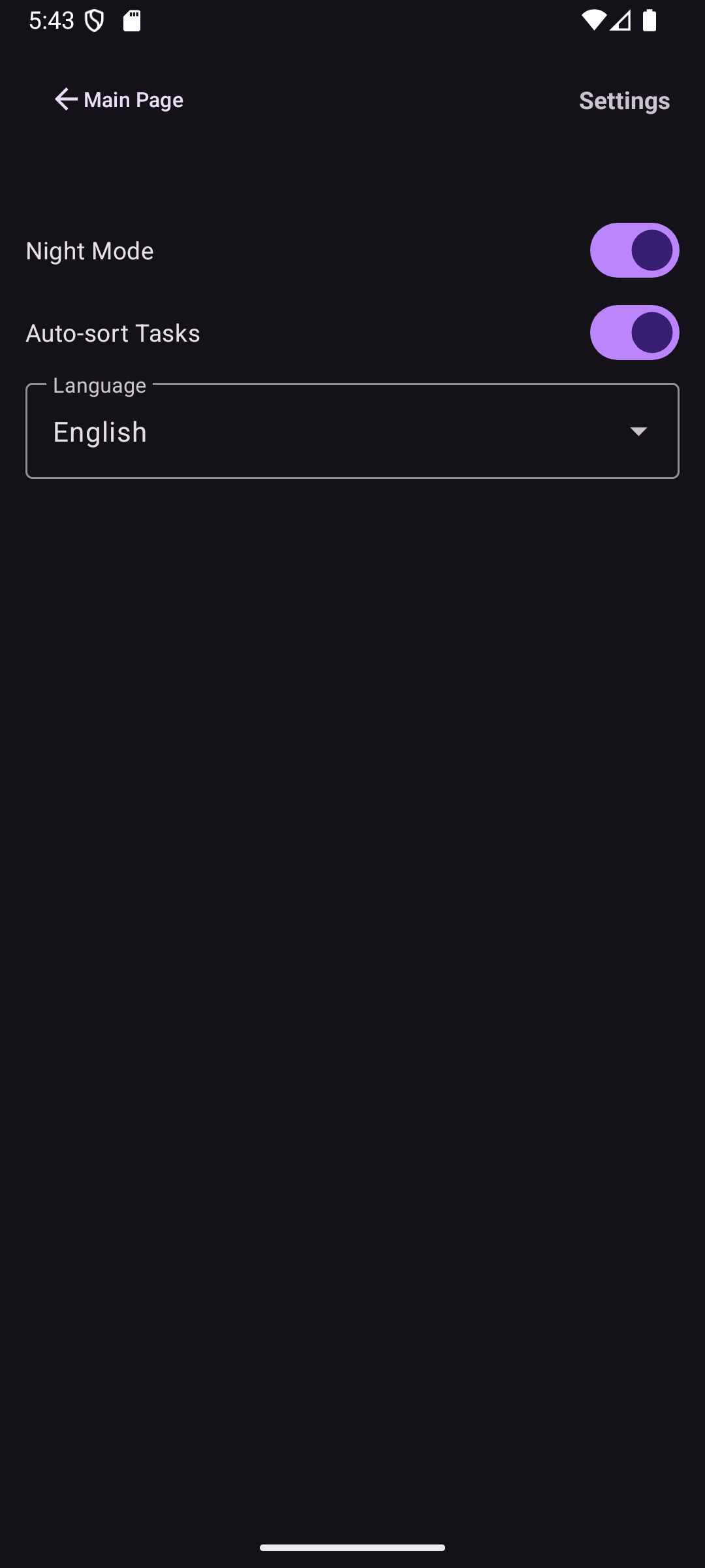Screenshot of TaskMate - Minimal Productive Task Manager