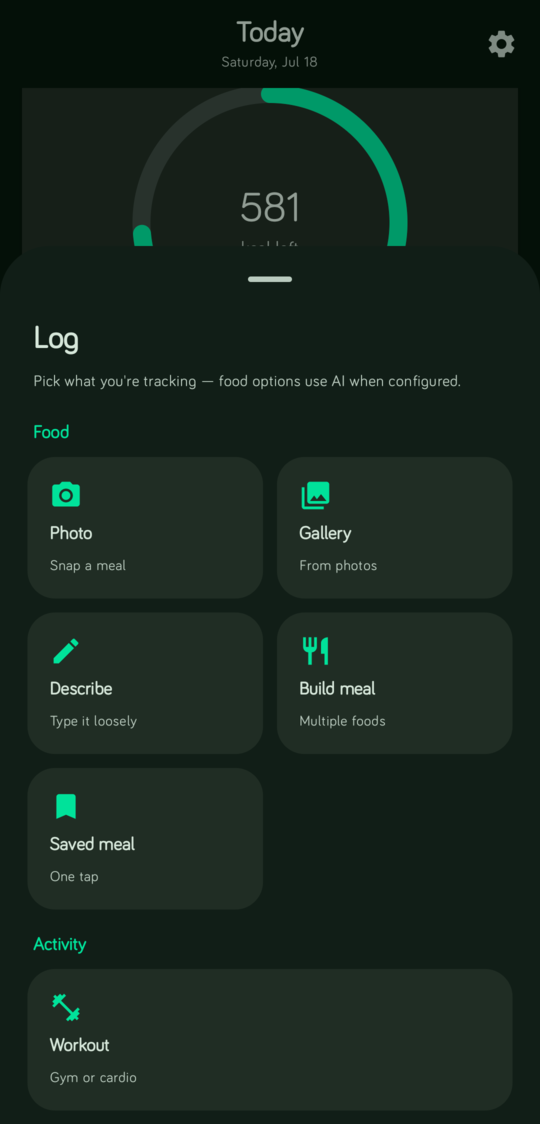 Screenshot of FitBuddy