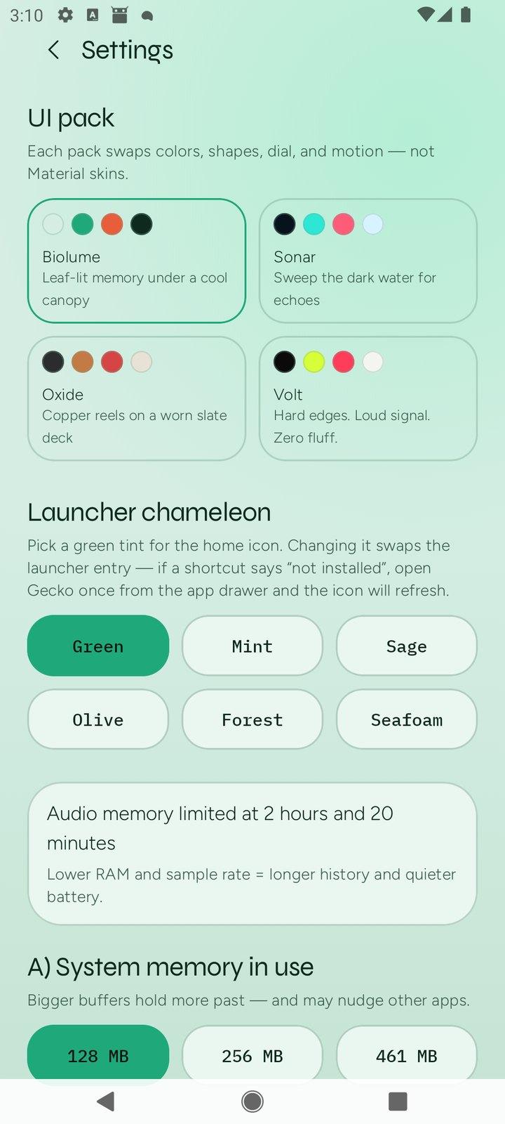 Screenshot of Gecko