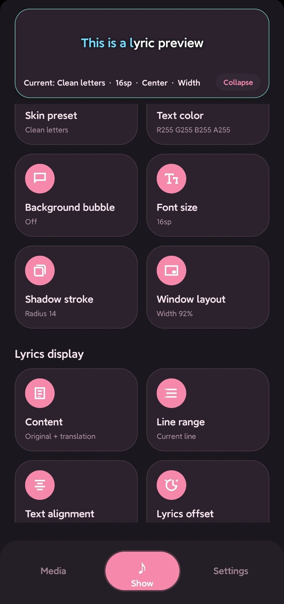 Screenshot of AirLyrics
