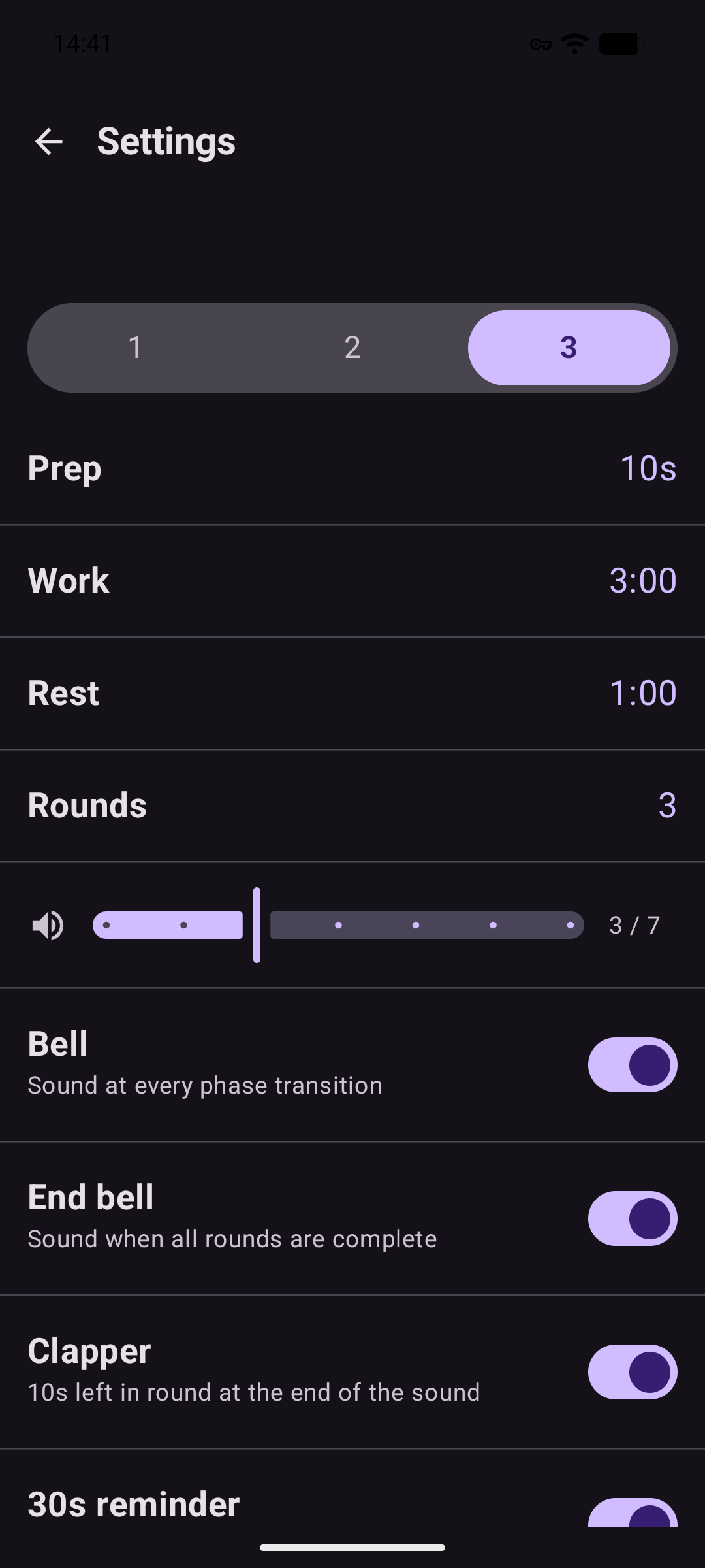 Screenshot of BoxingClock