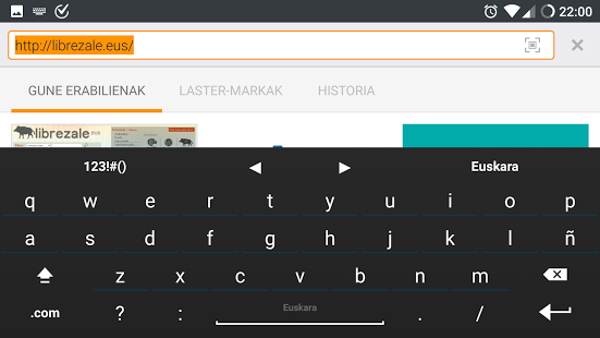 Screenshot of Basque for AnySoftKeyboard