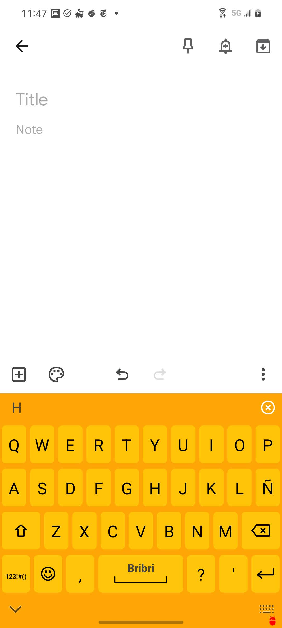 Screenshot of Bribri for AnySoftKeyboard