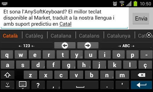 Screenshot of Catalan for AnySoftKeyboard