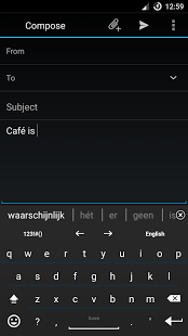 Screenshot of Dutch for AnySoftKeyboard