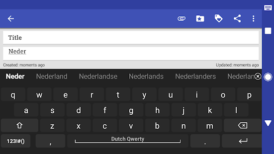 Screenshot of Dutch for AnySoftKeyboard