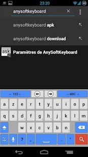 Screenshot of AnySoftKeyboard: French
