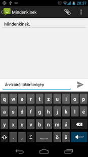 Screenshot of Hungarian for AnySoftKeyboard