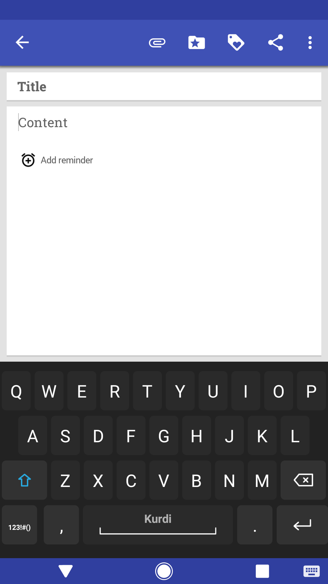 Screenshot of Kurdish for AnySoftKeyboard