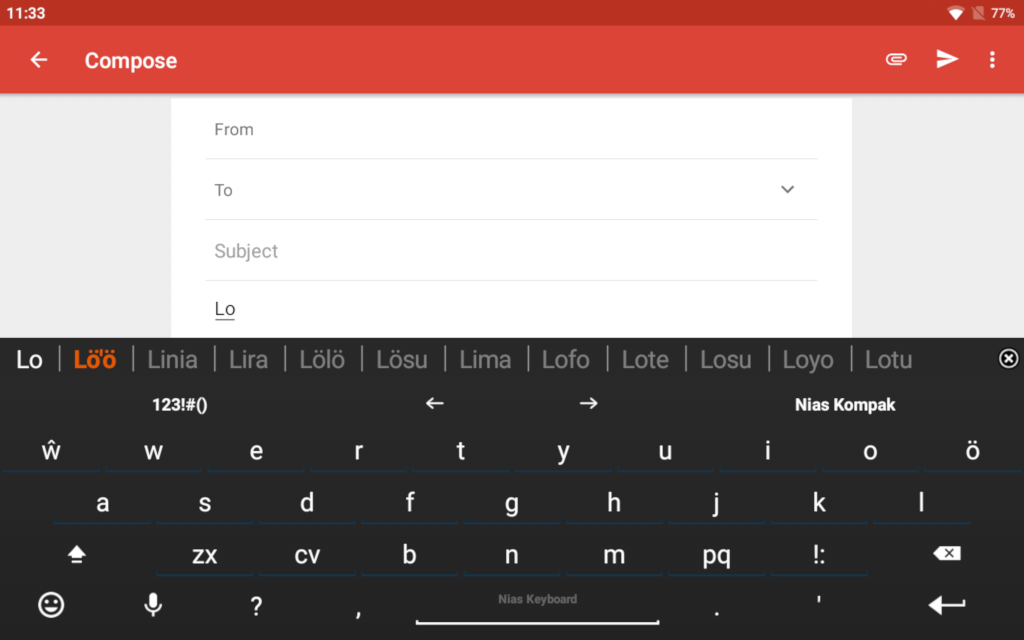 Screenshot of Nias for AnySoftKeyboard
