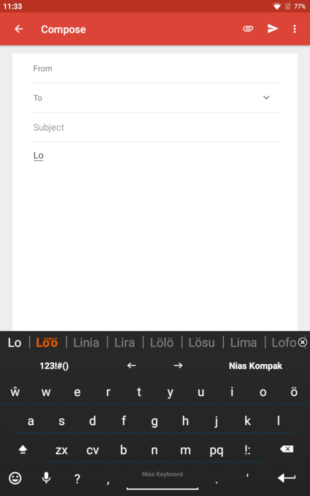 Screenshot of Nias for AnySoftKeyboard