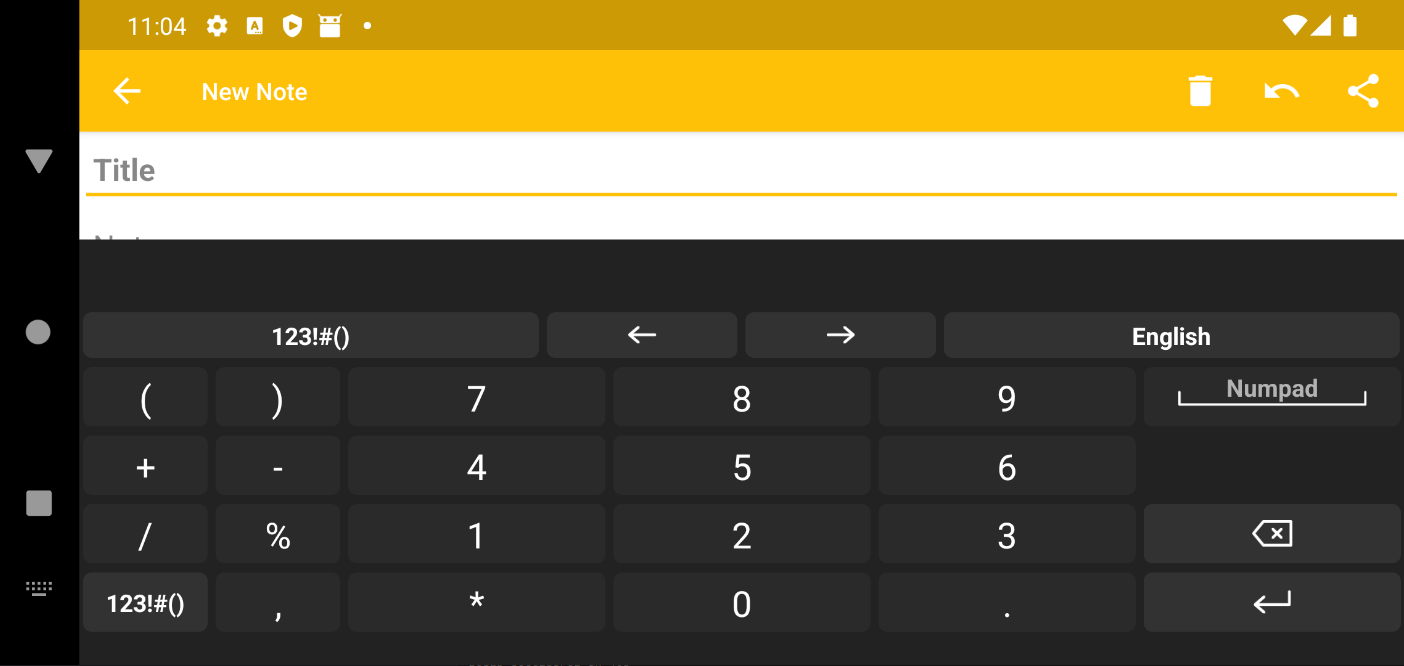 Screenshot of PC Numpad for AnySoftKeyboard