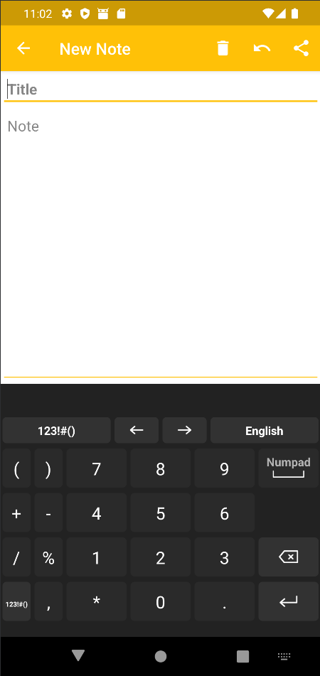 Screenshot of PC Numpad for AnySoftKeyboard
