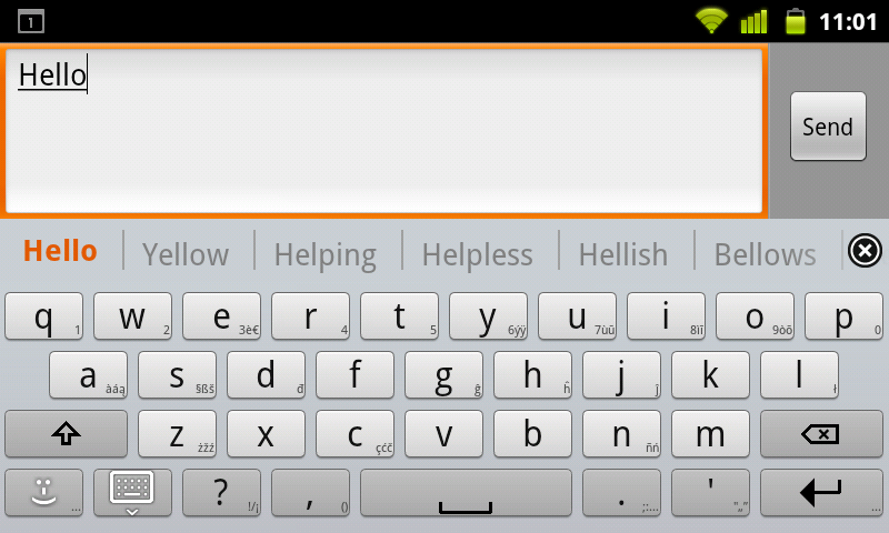 Screenshot of Romanian for AnySoftKeyboard