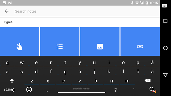 Screenshot of AnySoftKeyboard: Swedish