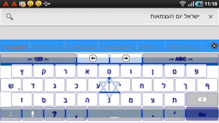 Screenshot of Israel 64 BDay Theme