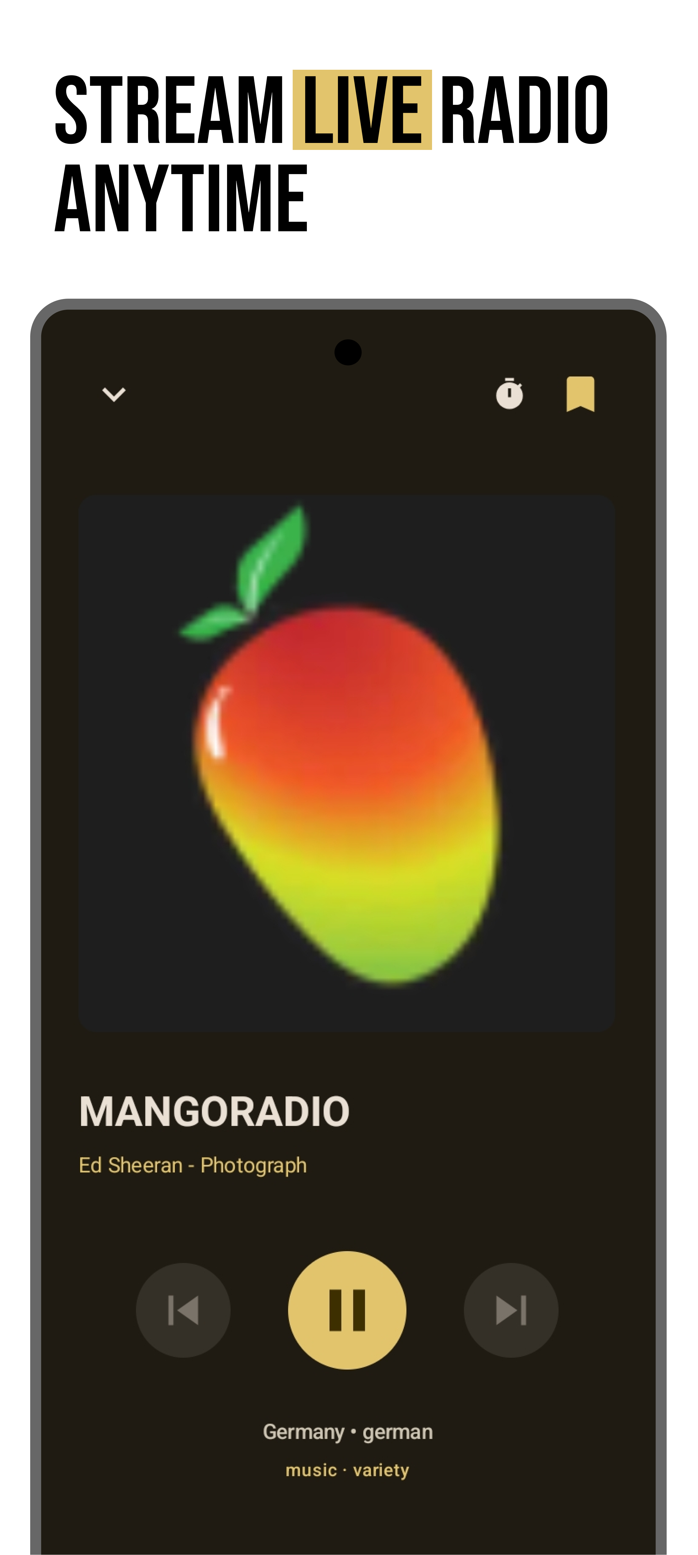 Screenshot of Internet Radio