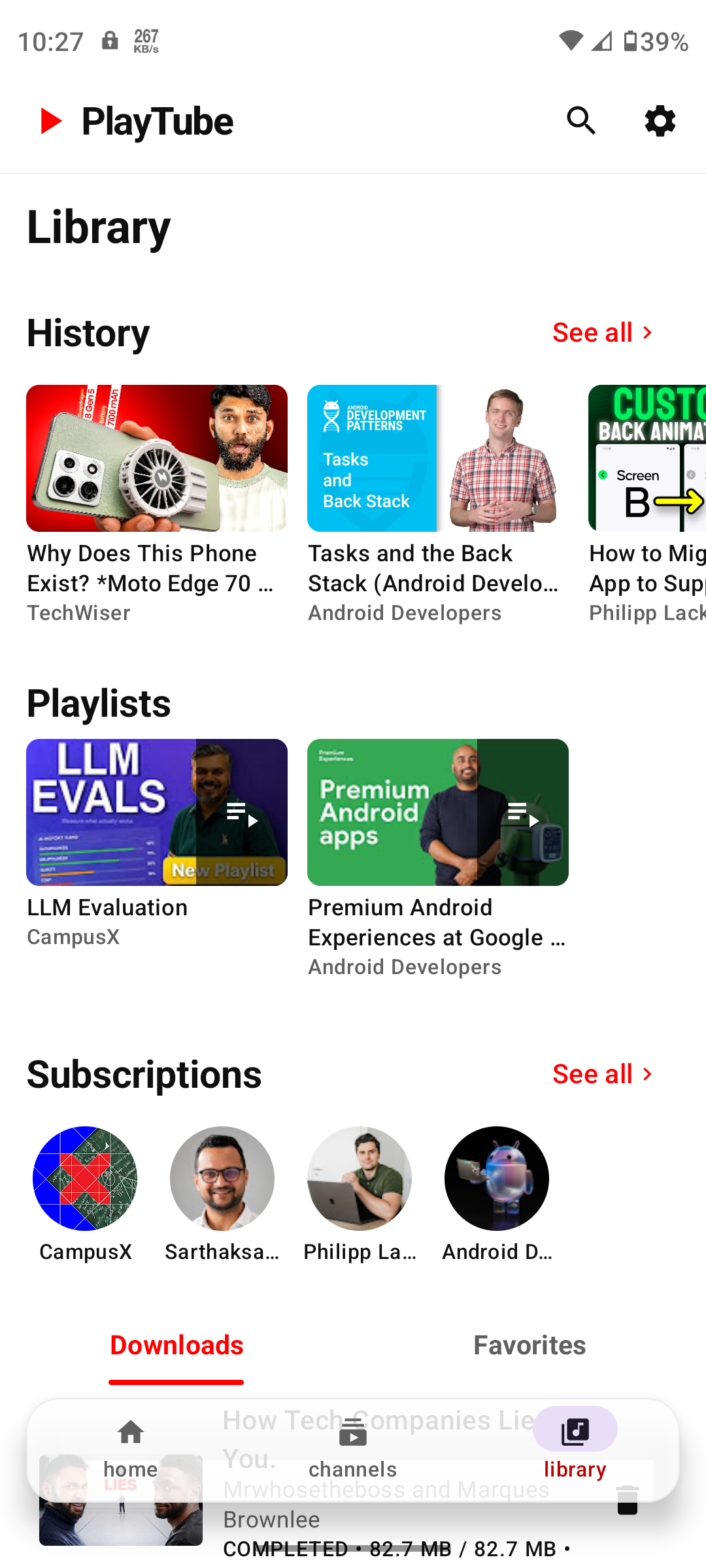Screenshot of PlayTube